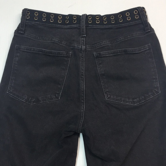 Madewell Women’s Black Classic Straight Cropped Jeans-Gromment Edition. Sz 27 - Picture 6 of 12